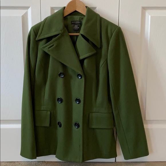 Banana Republic Factory Jackets & Blazers - Banana Republic wool coat, green, size M